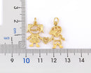 AIBEF  Girl And Boy Rhinestone Pendant Women Copper Zircon Gold Plated Necklace Jewelry Family Daughter&Son Mother Birthday Gift