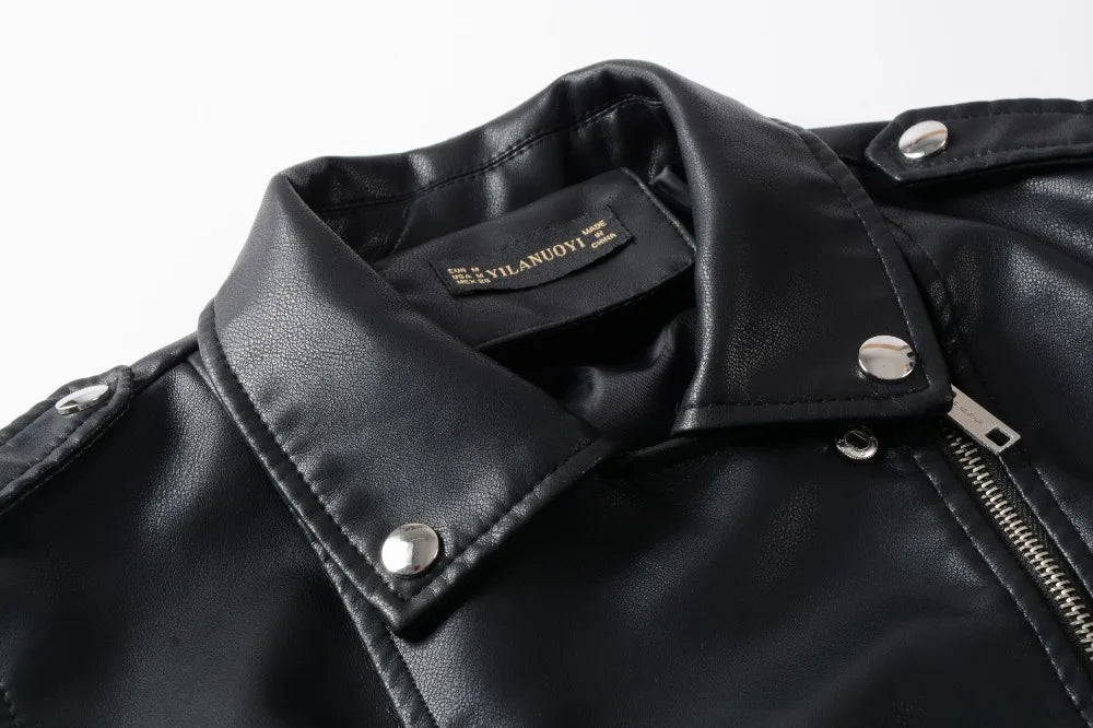 2025 New Women Autumn Winter Faux Soft Leather Jackets Lady White Red Black Green PU Zippers Motorcycle Street Coats with Belt