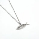 In Stainless Steel Jesus Fish Statement Pendant Necklace For Christians Religious Charm Jewelry Symbol