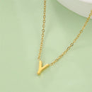 Initial A-Z Letter Necklaces for Women Elegant Chains Choker 26 Alphabet Pendant Necklace Stainless Steel Jewelry collier femme