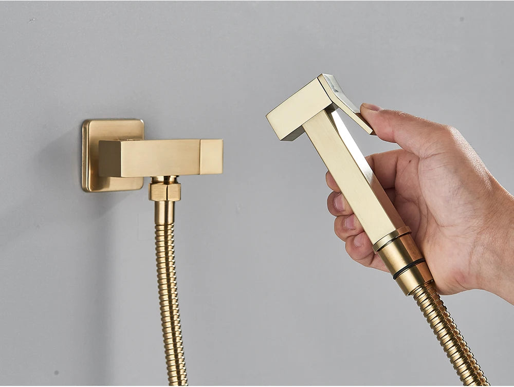 Chrome Handheld Toilet Bidet Faucet Stainless Steel Bidet Shower Hygienic Shower Wall Shower Woman Cleaner Cold Water Only