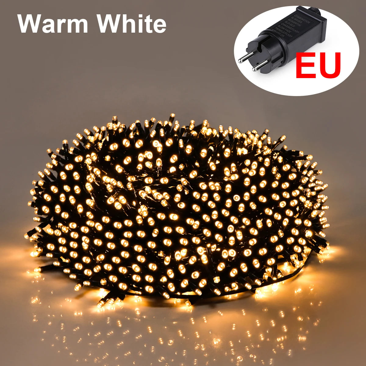 10M-100M Fairy Lights LED String Garland Christmas Light Waterproof Outdoor Indoor For Tree Street Wedding Party 2024 Decoration