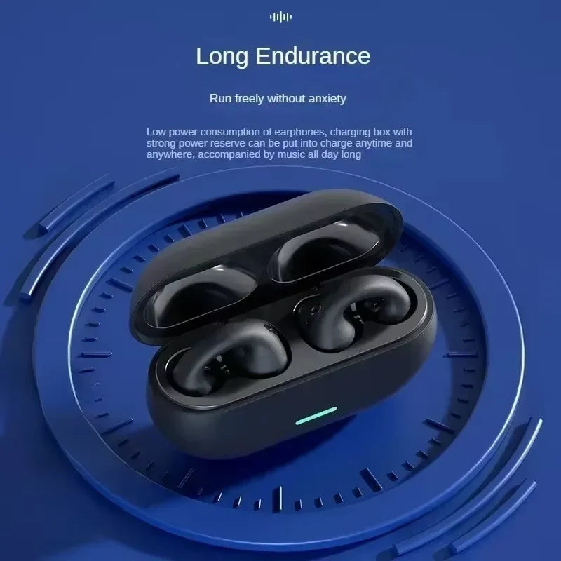 New Bluetooth wireless headphones 5.3 Ear clip-on ear music cancelling HD headphones called sports gaming headphones