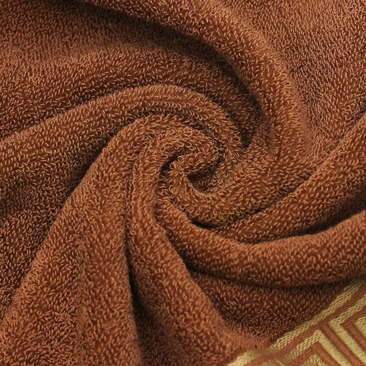 2pcs Black Cotton Towels 34x74cm/70x140cm Embroidered Hotel Bathroom Towels For Adult Quick-Dry Thicken Soft Face Bath Towels