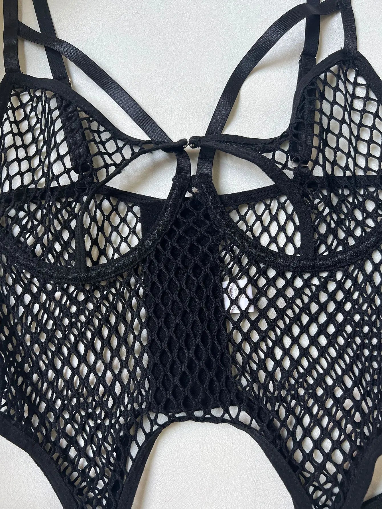 Ellolace Fishnet Erotic Lingerie Ultra Sexy Crotchless Daring Erotic Costume Mesh Transparent Bra Onlyfans Outfits Uncensored