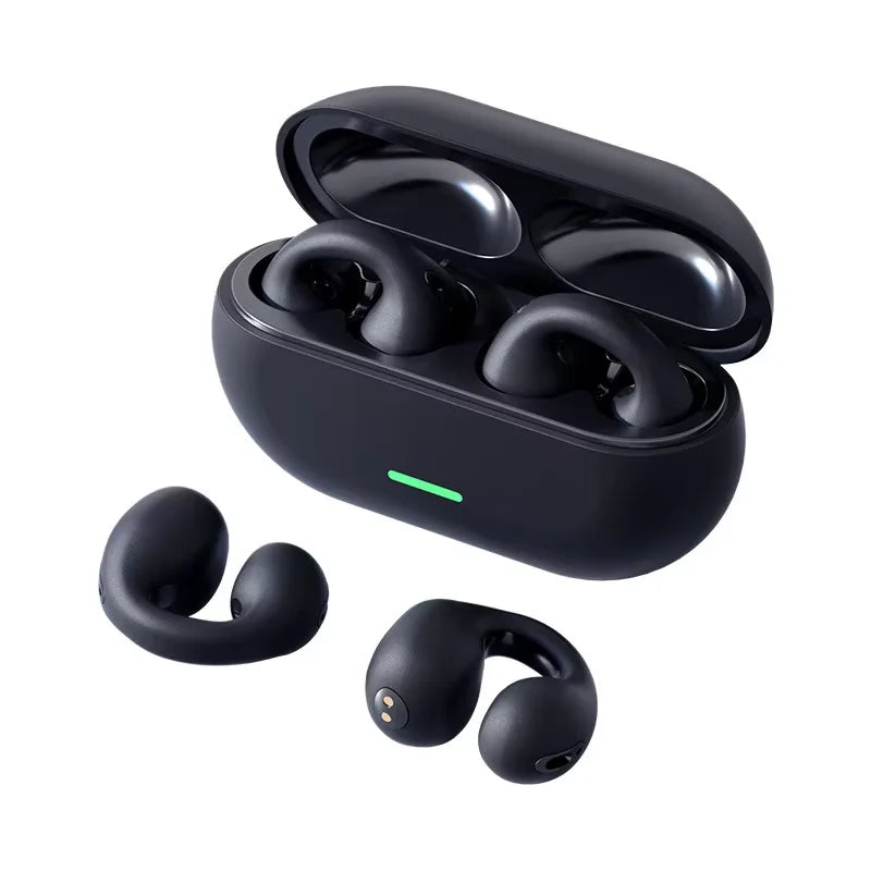 New Bluetooth wireless headphones 5.3 Ear clip-on ear music cancelling HD headphones called sports gaming headphones