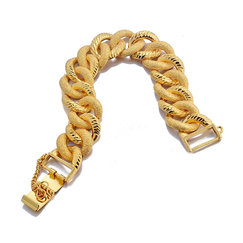 African Nigerian Wedding Gold Color Bangles For Women Girls  Ethiopian Wedding Bracelets Gifts