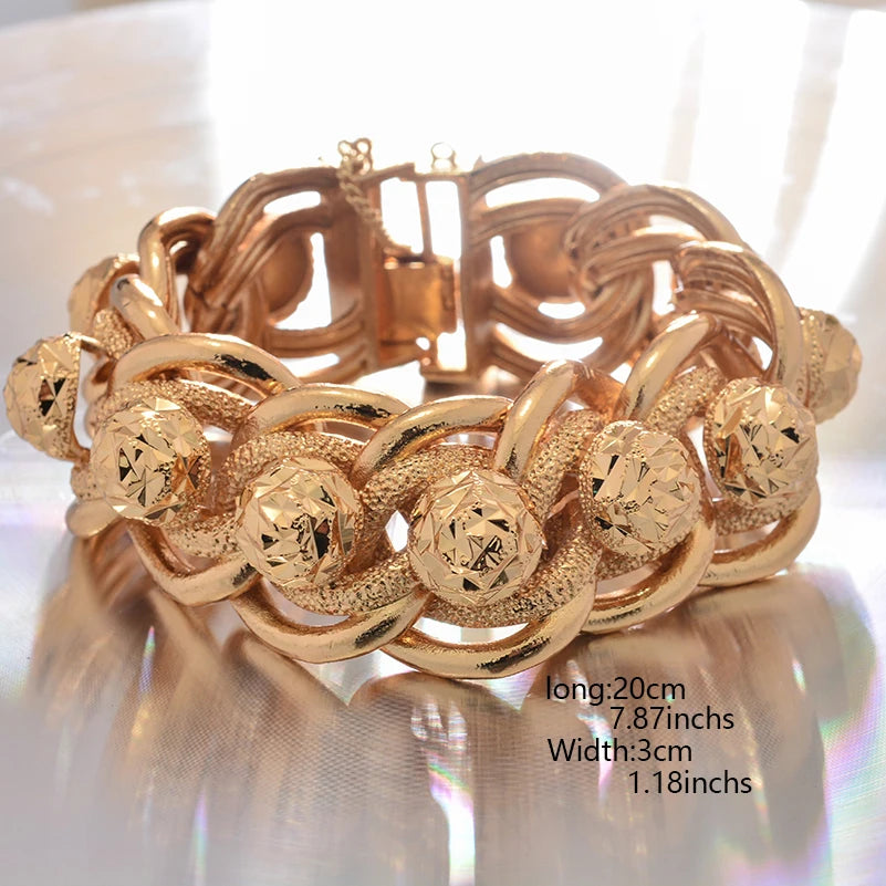 African Nigerian Wedding Gold Color Bangles For Women Girls  Ethiopian Wedding Bracelets Gifts