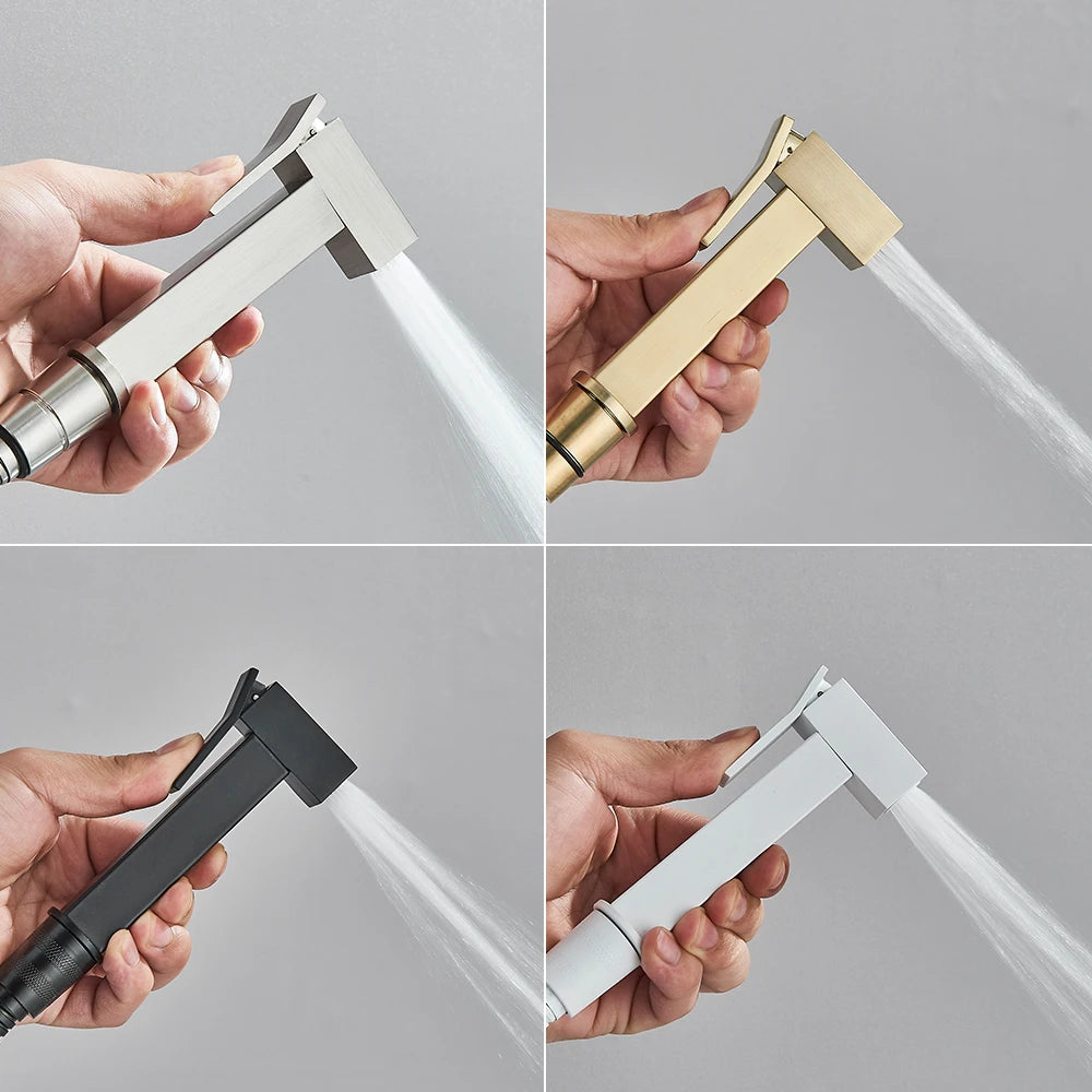 Chrome Handheld Toilet Bidet Faucet Stainless Steel Bidet Shower Hygienic Shower Wall Shower Woman Cleaner Cold Water Only