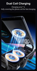 Wireless Charger For Samsung Dual Coil Fold Screen Car Wireless Charger For Samsung Galaxy Z Fold Flip 6 5 4 3 Charging Station