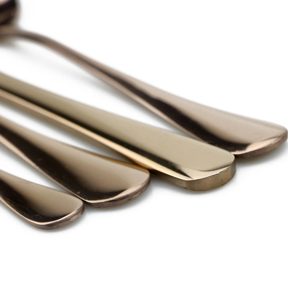 JANKNG Stainless Steel Dinnerware Set Rainbow Colorful Cutlery Dishwasher Safe Dinner Western Tableware Kitchen Accessories