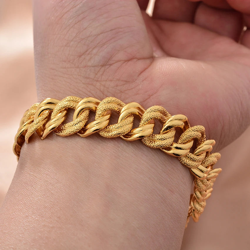 African Nigerian Wedding Gold Color Bangles For Women Girls  Ethiopian Wedding Bracelets Gifts