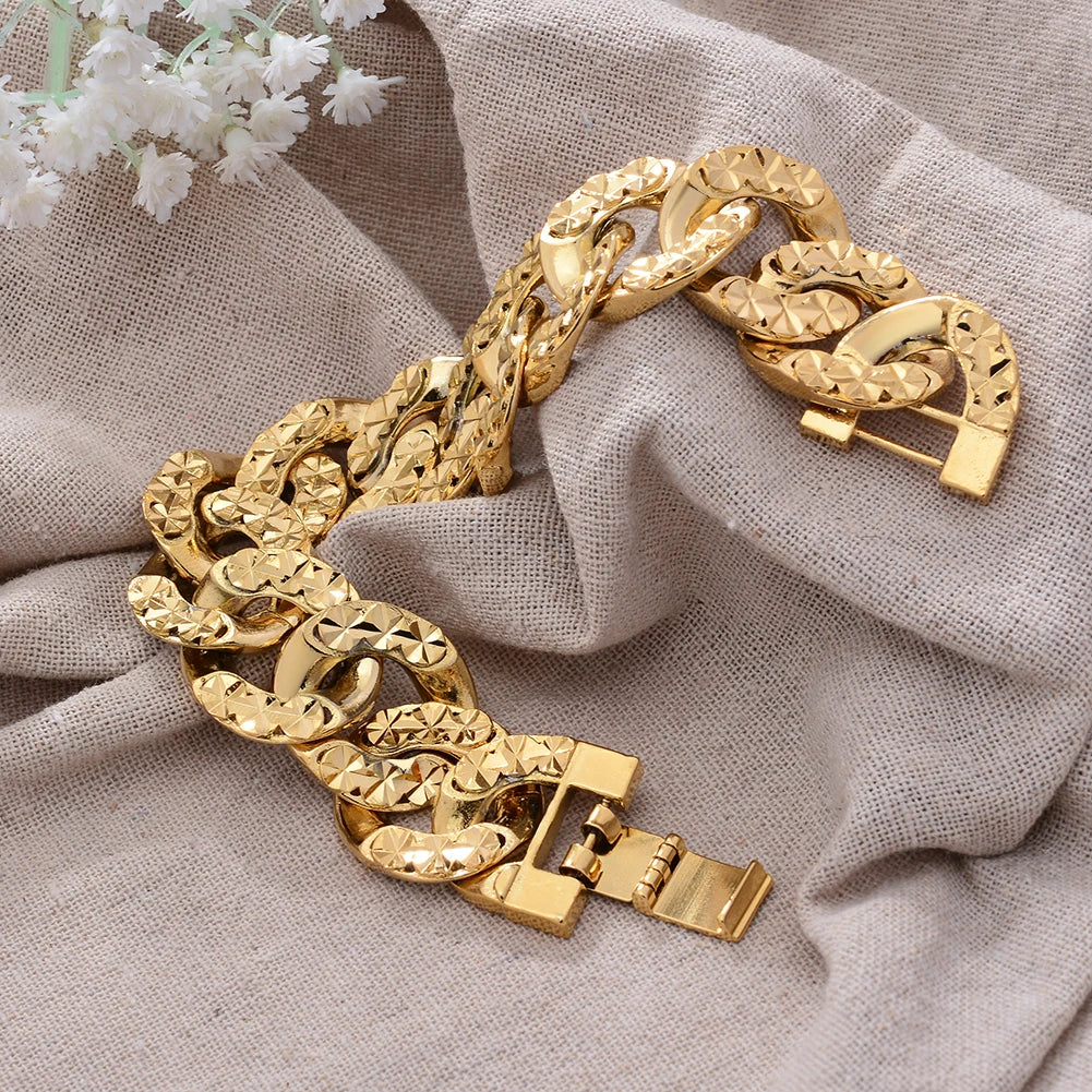 African Nigerian Wedding Gold Color Bangles For Women Girls  Ethiopian Wedding Bracelets Gifts