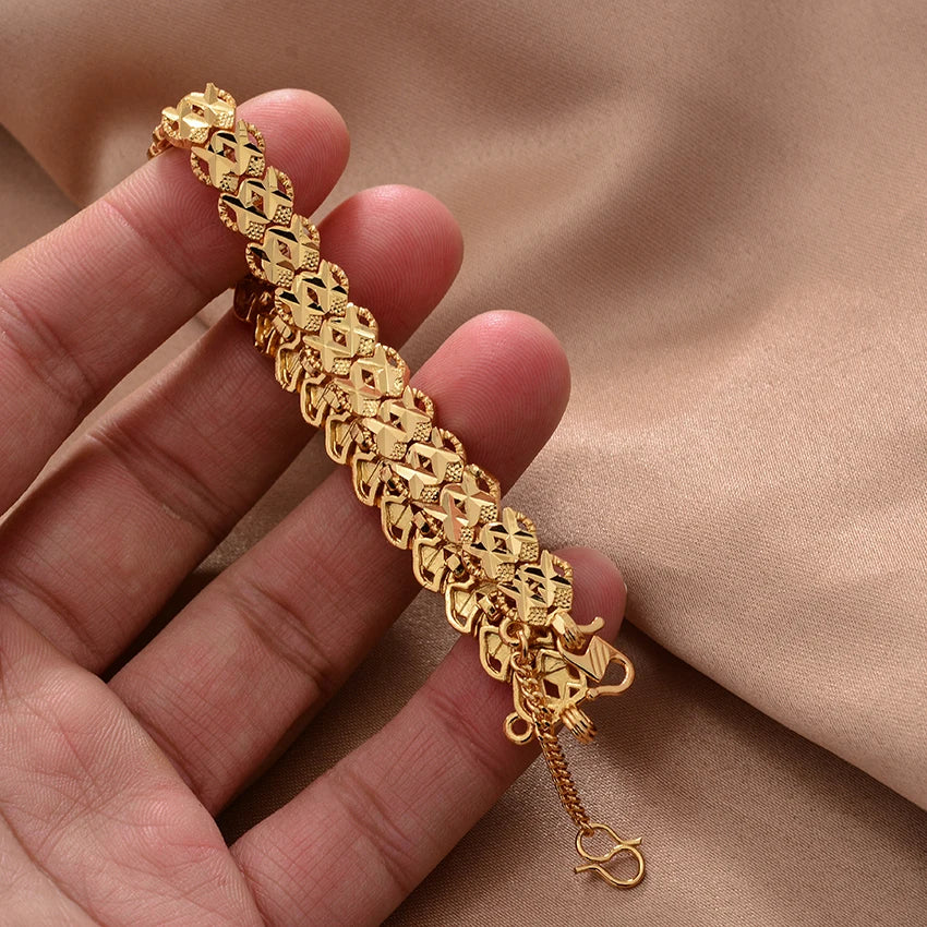 African Nigerian Wedding Gold Color Bangles For Women Girls  Ethiopian Wedding Bracelets Gifts