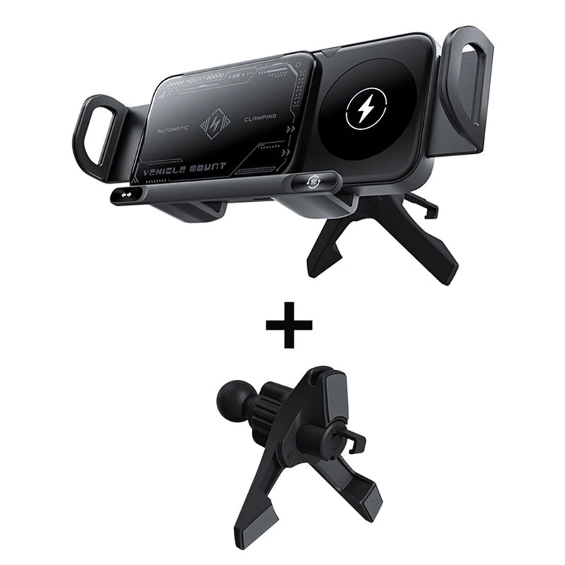 Wireless Charger For Samsung Dual Coil Fold Screen Car Wireless Charger For Samsung Galaxy Z Fold Flip 6 5 4 3 Charging Station