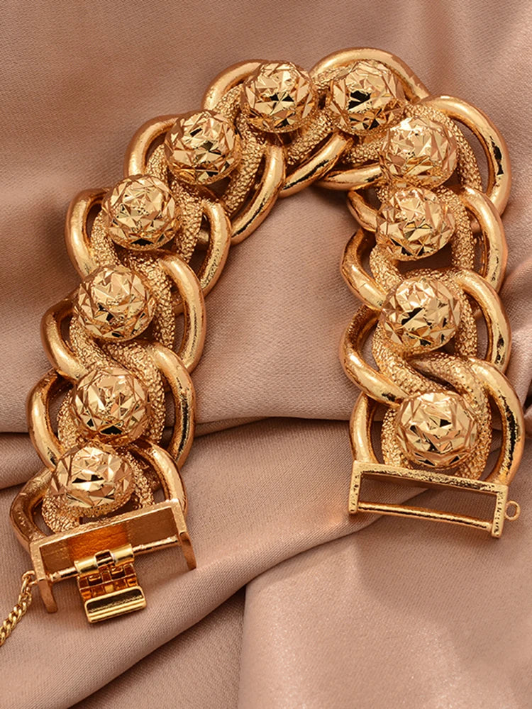 African Nigerian Wedding Gold Color Bangles For Women Girls  Ethiopian Wedding Bracelets Gifts