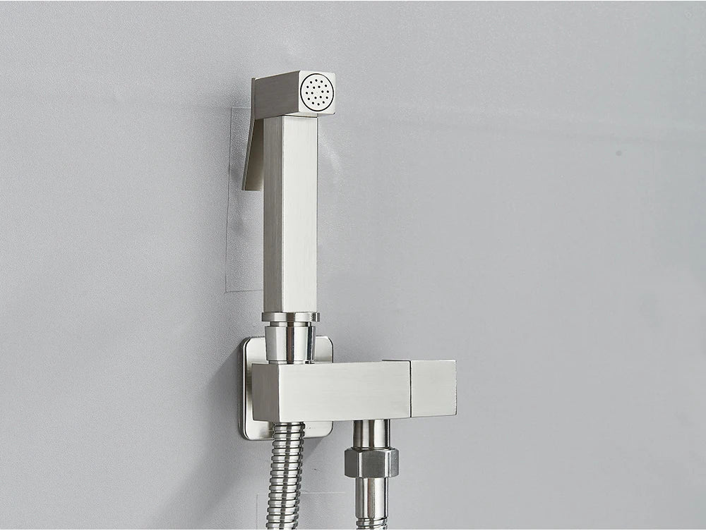 Chrome Handheld Toilet Bidet Faucet Stainless Steel Bidet Shower Hygienic Shower Wall Shower Woman Cleaner Cold Water Only
