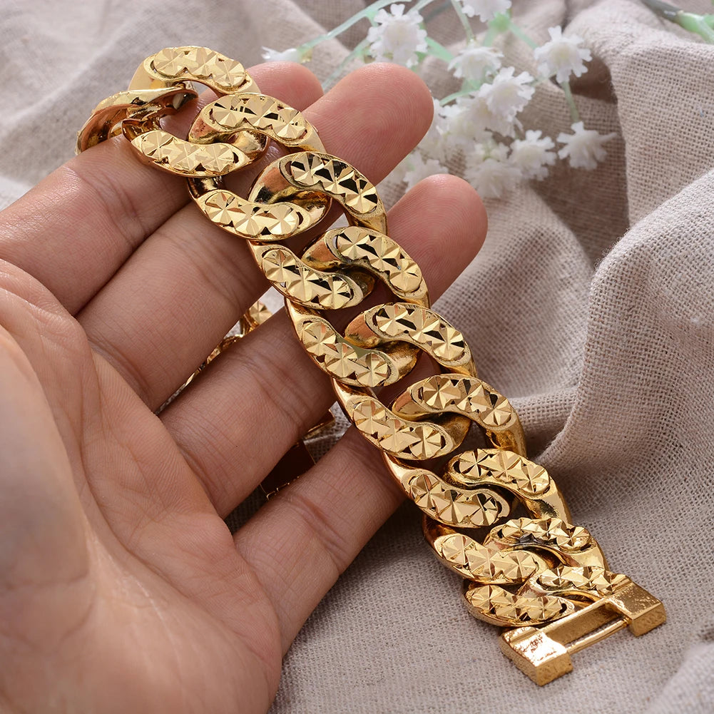 African Nigerian Wedding Gold Color Bangles For Women Girls  Ethiopian Wedding Bracelets Gifts