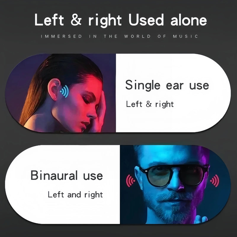 New Bluetooth wireless headphones 5.3 Ear clip-on ear music cancelling HD headphones called sports gaming headphones