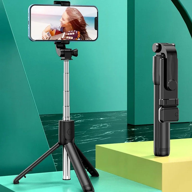 Extendable Selfie Stick Tripod Phone Tripod with,Group Selfies/Live Streaming/Video Recording Compatible with All Cellphones