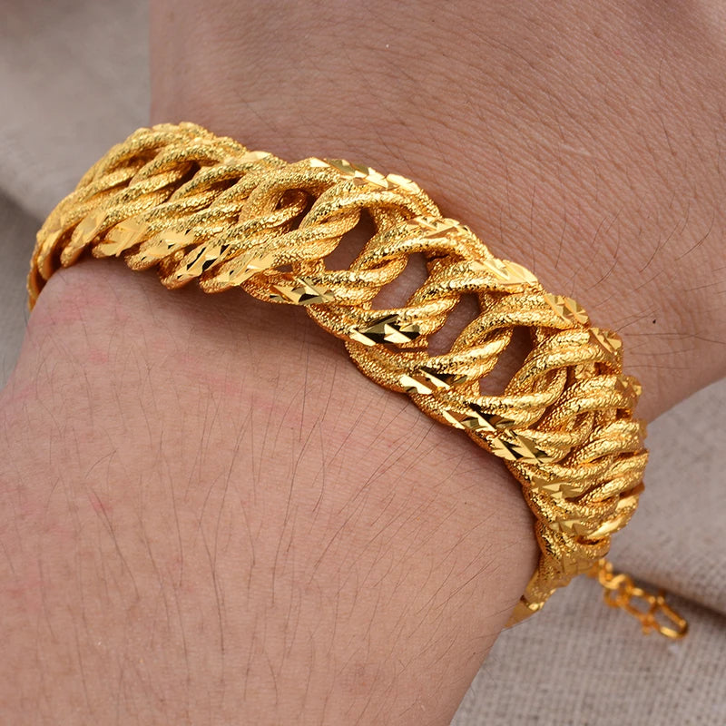African Nigerian Wedding Gold Color Bangles For Women Girls  Ethiopian Wedding Bracelets Gifts