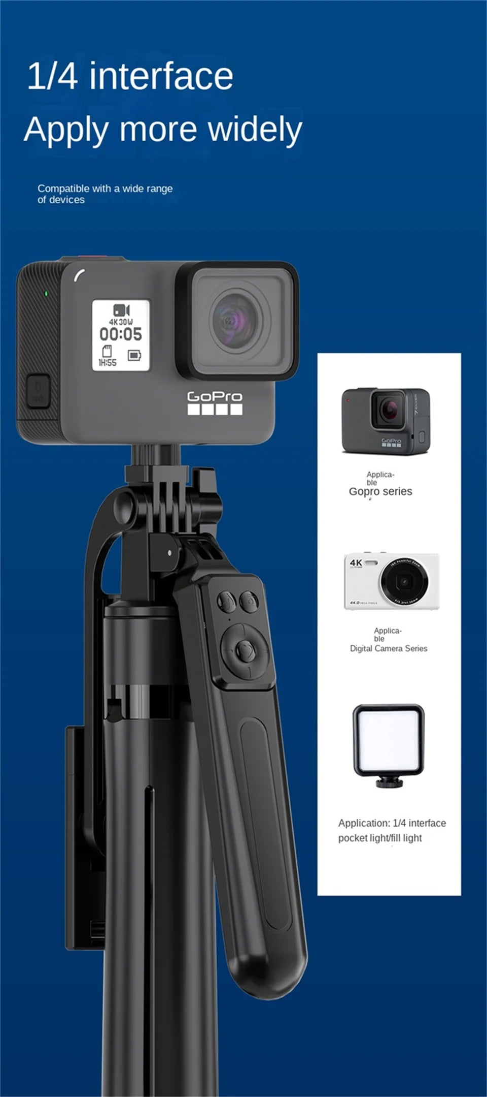 COOL DIER New Tripod for Smartphone Camera,Tripods Stand with Bluetooth shutter,Wireless Selfie Stick brackets with Phone Holder