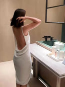 Women's Pure Cotton Bath Towel Robe Qui Dry Wrapable Wearable Home Use Bath Skirt Adult Size New 2025 Summer Sle