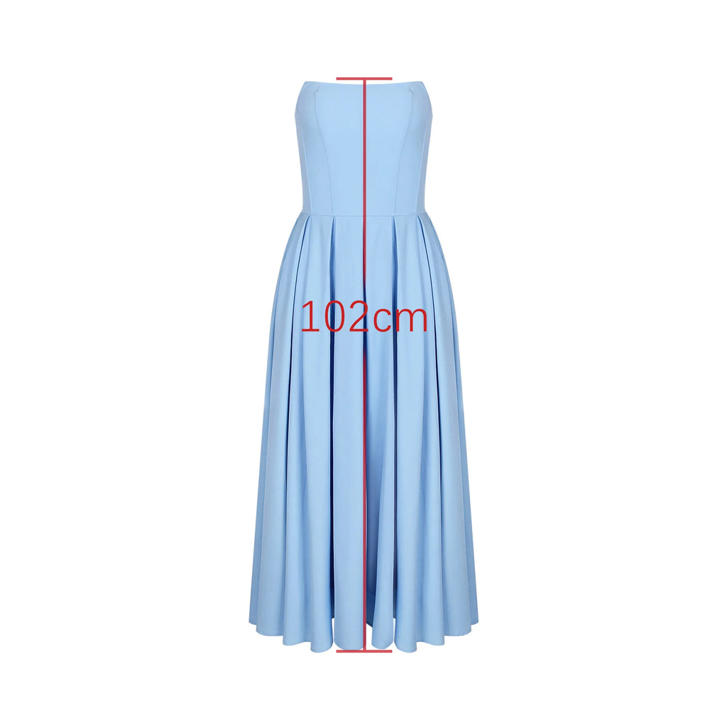 Suninheart Summer Vestidos De Fiesta 2024 New in Elegant Strapless Flare Dress White Sexy Corset Dress Night Party Dresses Women