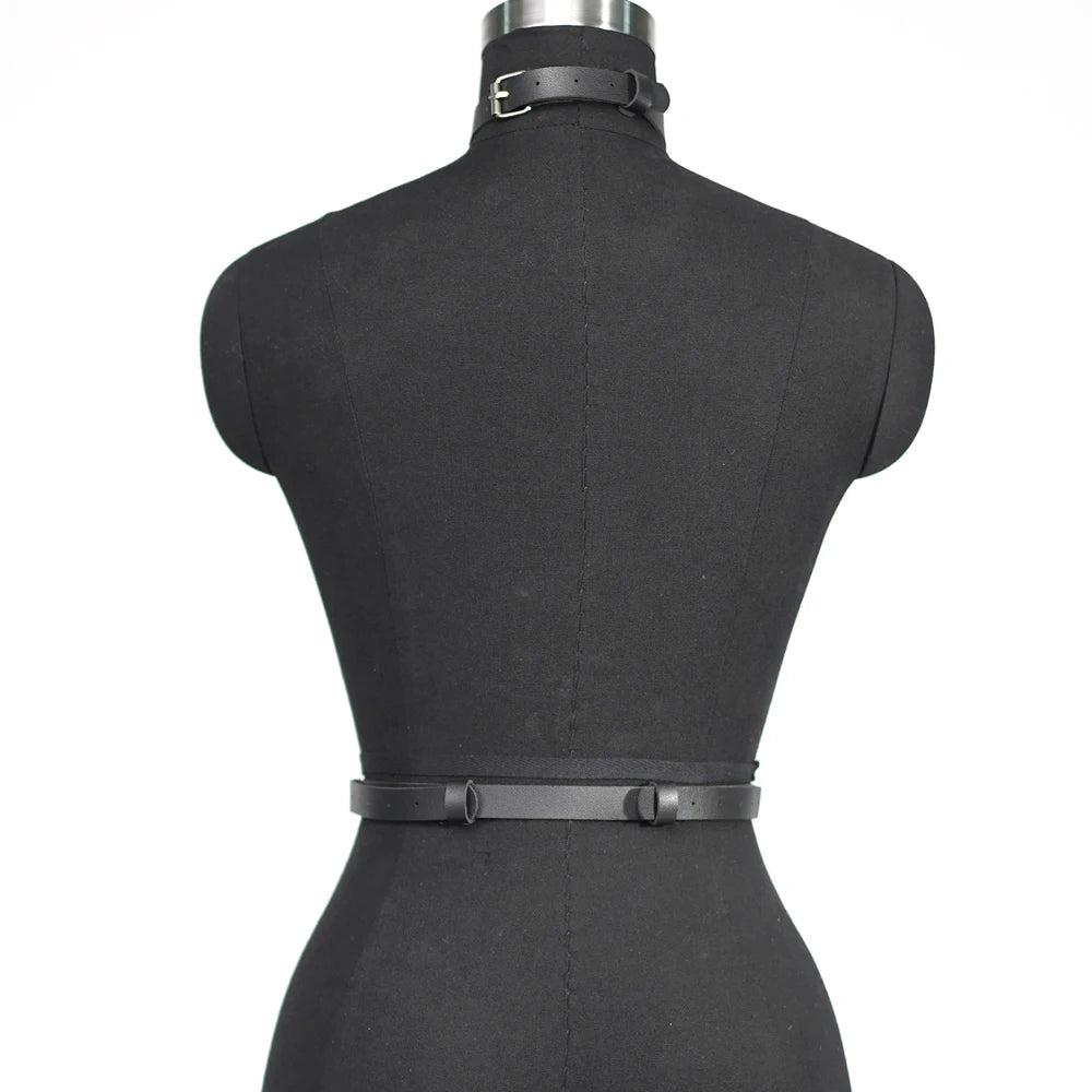 Women Sexy Harness Belt Pu Leather Lingerie Harness Corset Bondage Lingerie Goth Fetish Clothing Festival Rave Outfit