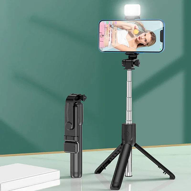 Extendable Selfie Stick Tripod Phone Tripod with,Group Selfies/Live Streaming/Video Recording Compatible with All Cellphones
