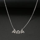 Stainless Steel Necklaces Hollow Bat Gothic Pendant Chain Collar Hip Hop Charm Fashion Necklace For Women Jewelry Party Men Gift