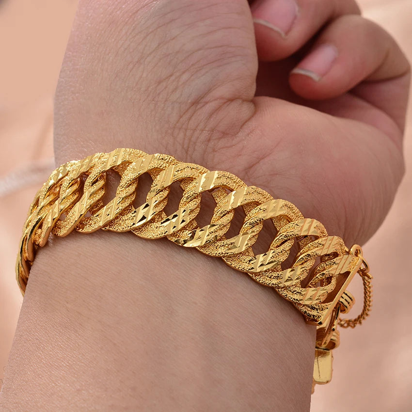 African Nigerian Wedding Gold Color Bangles For Women Girls  Ethiopian Wedding Bracelets Gifts