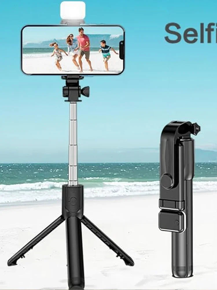 Extendable Selfie Stick Tripod Phone Tripod with,Group Selfies/Live Streaming/Video Recording Compatible with All Cellphones