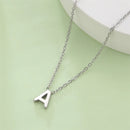 Initial A-Z Letter Necklaces for Women Elegant Chains Choker 26 Alphabet Pendant Necklace Stainless Steel Jewelry collier femme