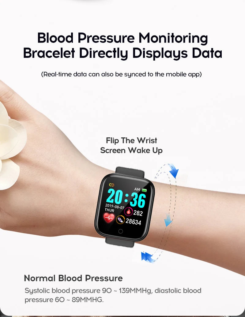 Multifunctional Smart Watch D20 Rechargeable Bluetooth Connected Phone Music Fitness Sports Bracelet Sleep Monitor Y68 Women Men