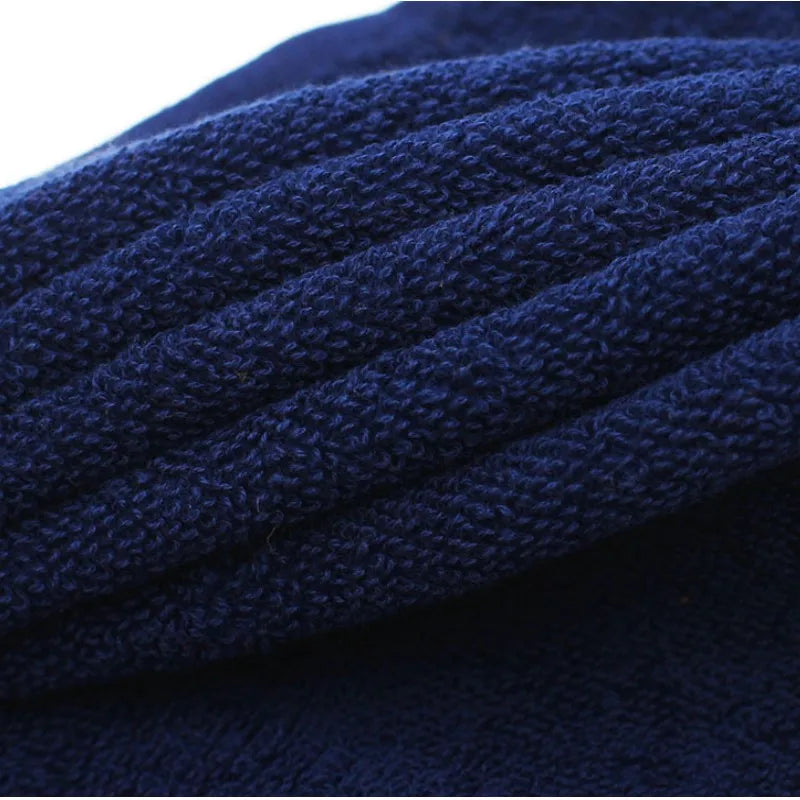 2pcs Black Cotton Towels 34x74cm/70x140cm Embroidered Hotel Bathroom Towels For Adult Quick-Dry Thicken Soft Face Bath Towels