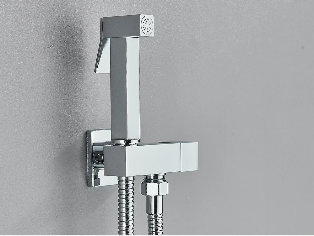 Chrome Handheld Toilet Bidet Faucet Stainless Steel Bidet Shower Hygienic Shower Wall Shower Woman Cleaner Cold Water Only