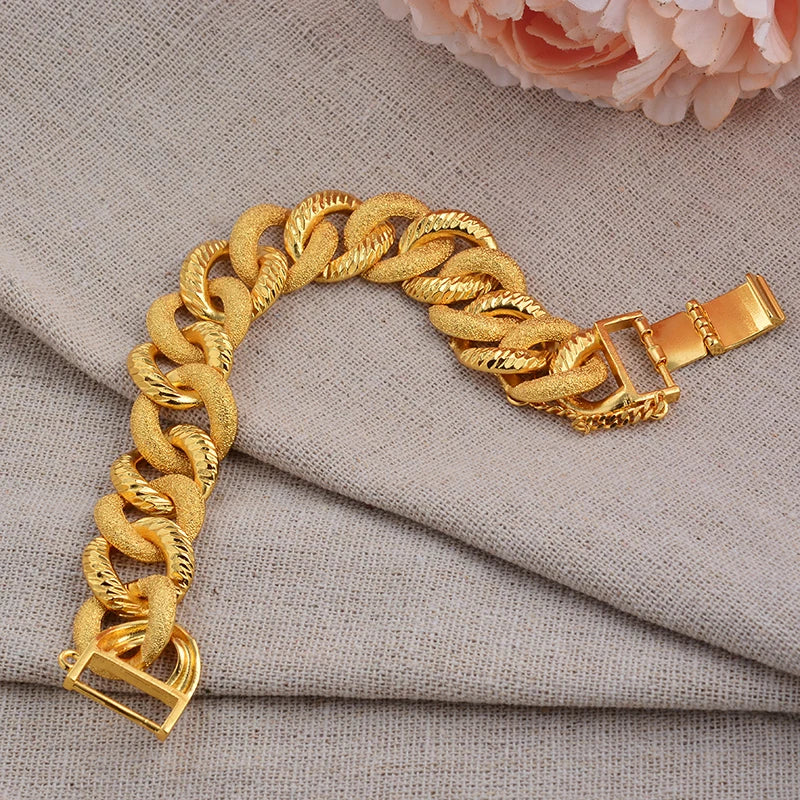 African Nigerian Wedding Gold Color Bangles For Women Girls  Ethiopian Wedding Bracelets Gifts