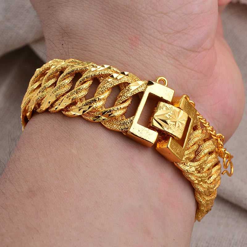 African Nigerian Wedding Gold Color Bangles For Women Girls  Ethiopian Wedding Bracelets Gifts