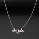Stainless Steel Necklaces Hollow Bat Gothic Pendant Chain Collar Hip Hop Charm Fashion Necklace For Women Jewelry Party Men Gift
