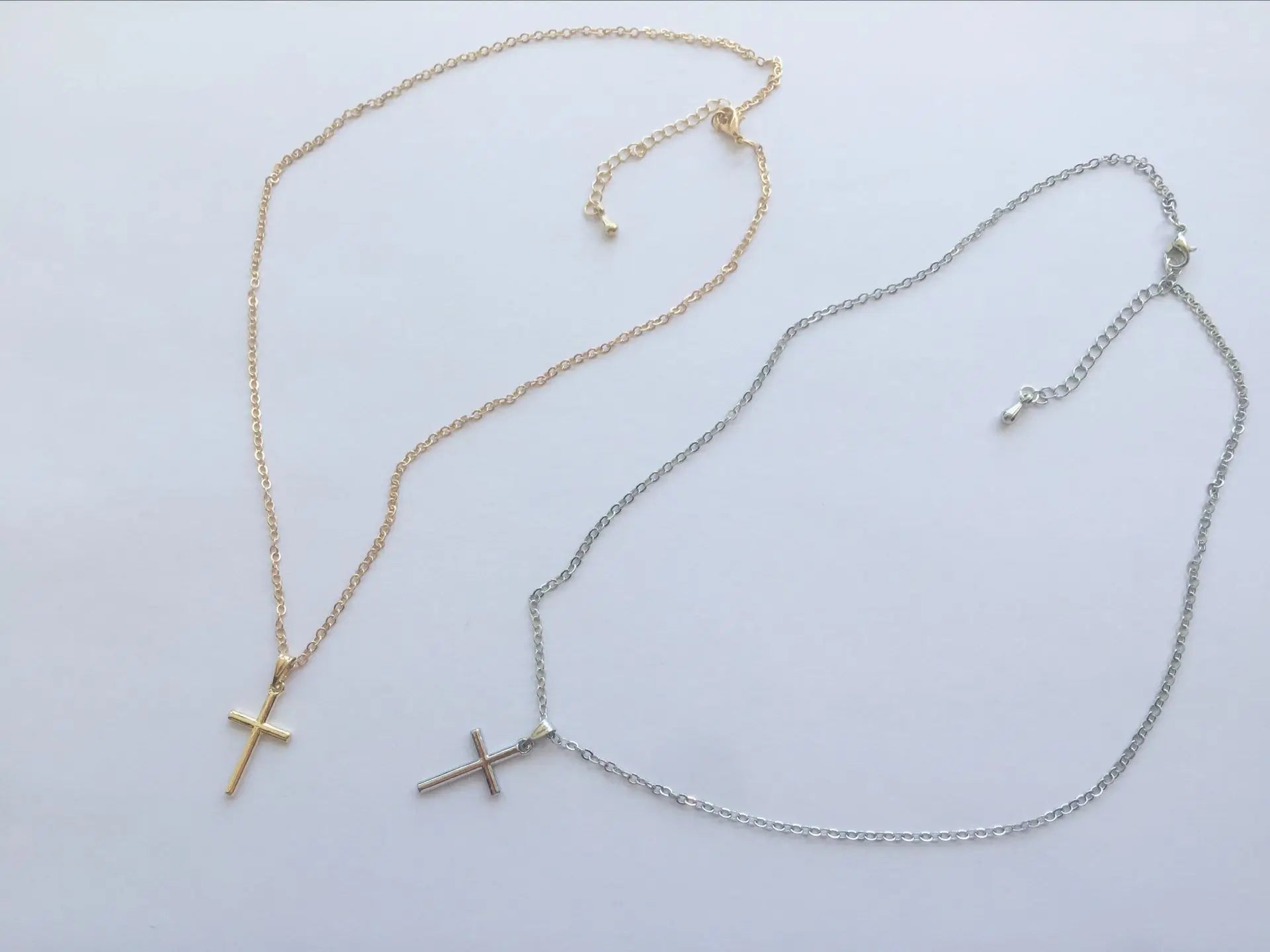 New Crystal Christian Jesus Cross Pendant Necklaces Women Fashion Gold Silver Color Clavicle Chain Necklace Collar Jewelry Gift