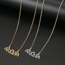 Stainless Steel Necklaces Hollow Bat Gothic Pendant Chain Collar Hip Hop Charm Fashion Necklace For Women Jewelry Party Men Gift