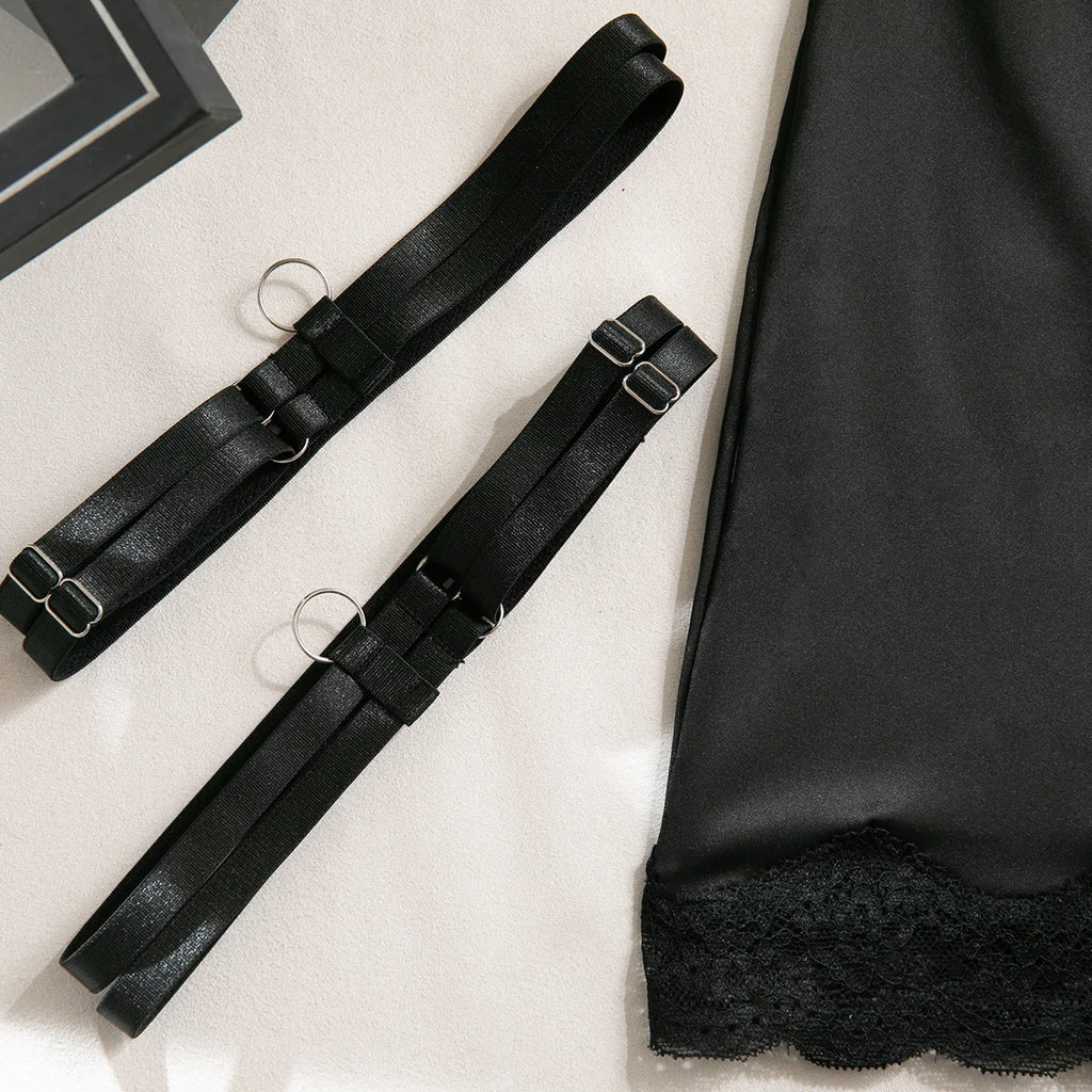 Ellolace Lace Lingeries Sexy Hot Halter Bra Heart g-String Thongs Sissy Erotic Garter Ensemble Exotic Sets Romantic Underwear