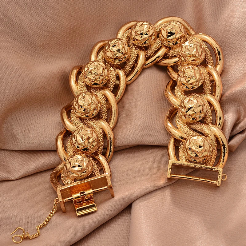 African Nigerian Wedding Gold Color Bangles For Women Girls  Ethiopian Wedding Bracelets Gifts