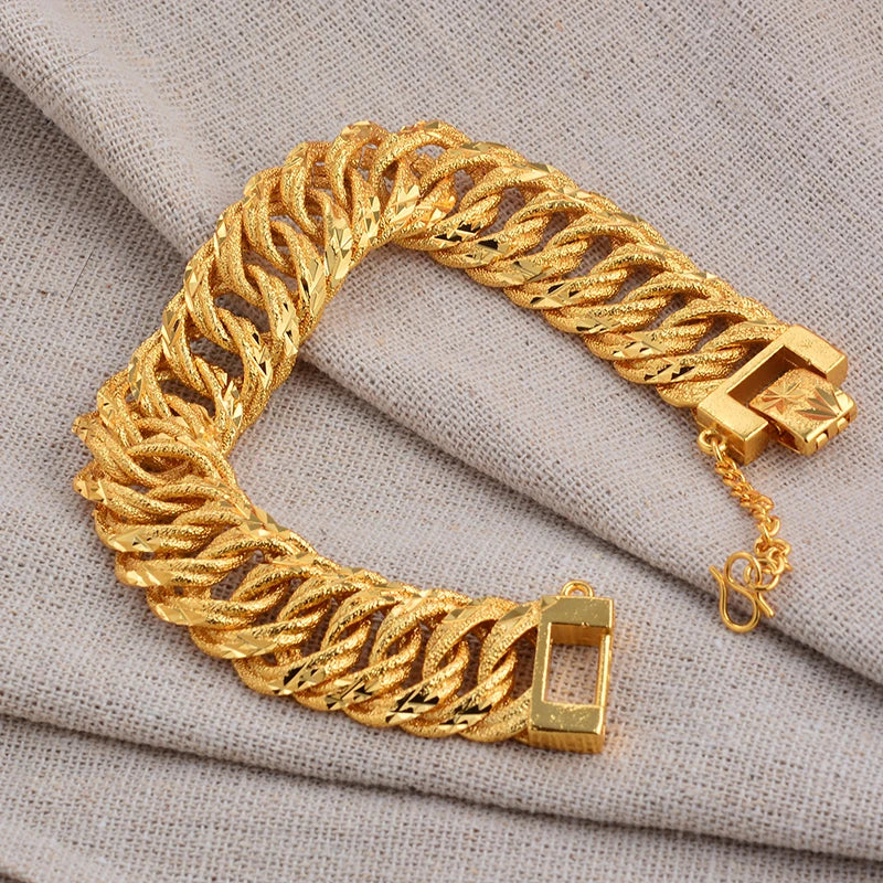 African Nigerian Wedding Gold Color Bangles For Women Girls  Ethiopian Wedding Bracelets Gifts