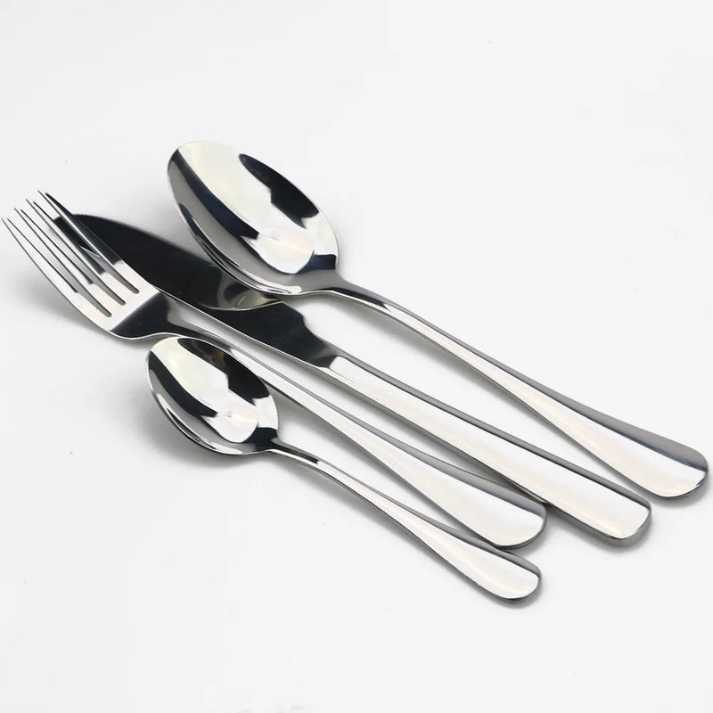 JANKNG Stainless Steel Dinnerware Set Rainbow Colorful Cutlery Dishwasher Safe Dinner Western Tableware Kitchen Accessories