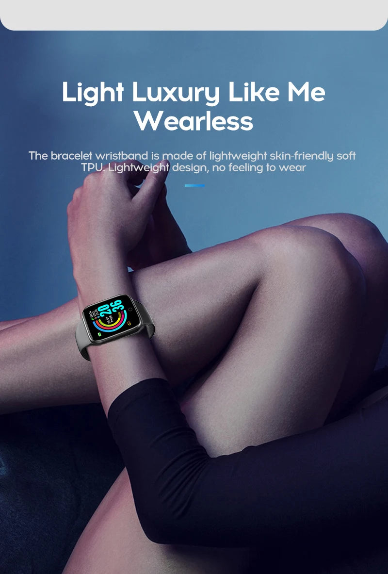 Multifunctional Smart Watch D20 Rechargeable Bluetooth Connected Phone Music Fitness Sports Bracelet Sleep Monitor Y68 Women Men