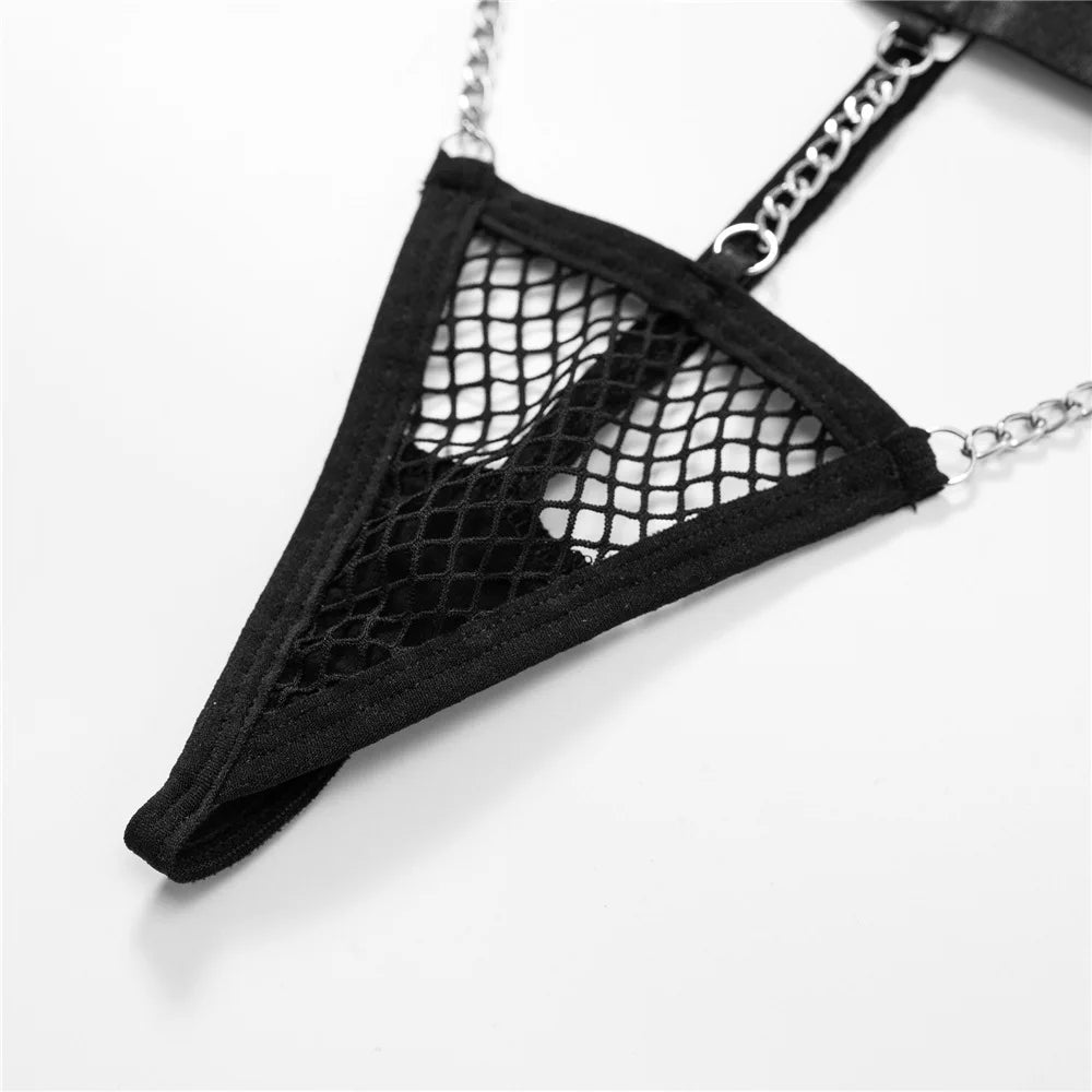 Sensual Sexy Female Lingerie Transparent Bra And Panty Set 2-Pieces See Through Mesh Sexy Bras Exotic Sets Fancy Underwear