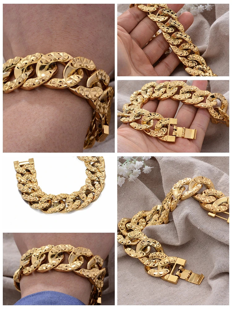 African Nigerian Wedding Gold Color Bangles For Women Girls  Ethiopian Wedding Bracelets Gifts
