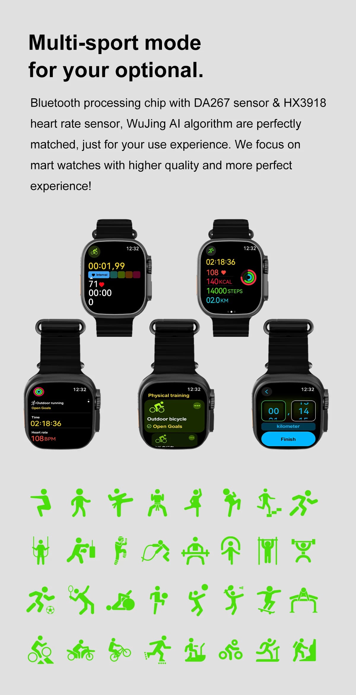 DT Ultra 3 Smartwatch Amoled Screen 4GB MP3 MP4 Player Bluetooth Network Sharing APP Store ChatGPT Smart AI Watch Man Sportwatch